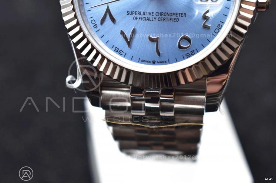 Best 640 on Blue SA Arabic GoAnywhere Bracelet DIWF Marker DateJust 904L Ice 1:1 Jubilee Dial Steel Edition 41 126334 0717
